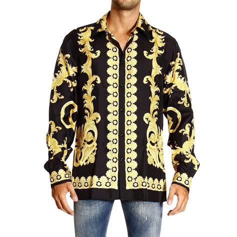 camicia versace uomo oro|Camicie VERSACE Uomo .